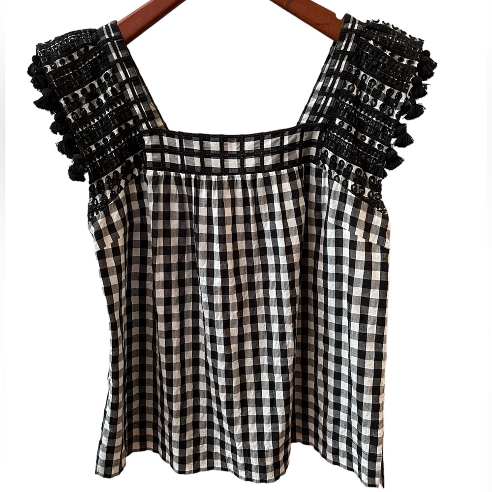 J.Crew gingham check sleeveless top - Picture 2 of 12
